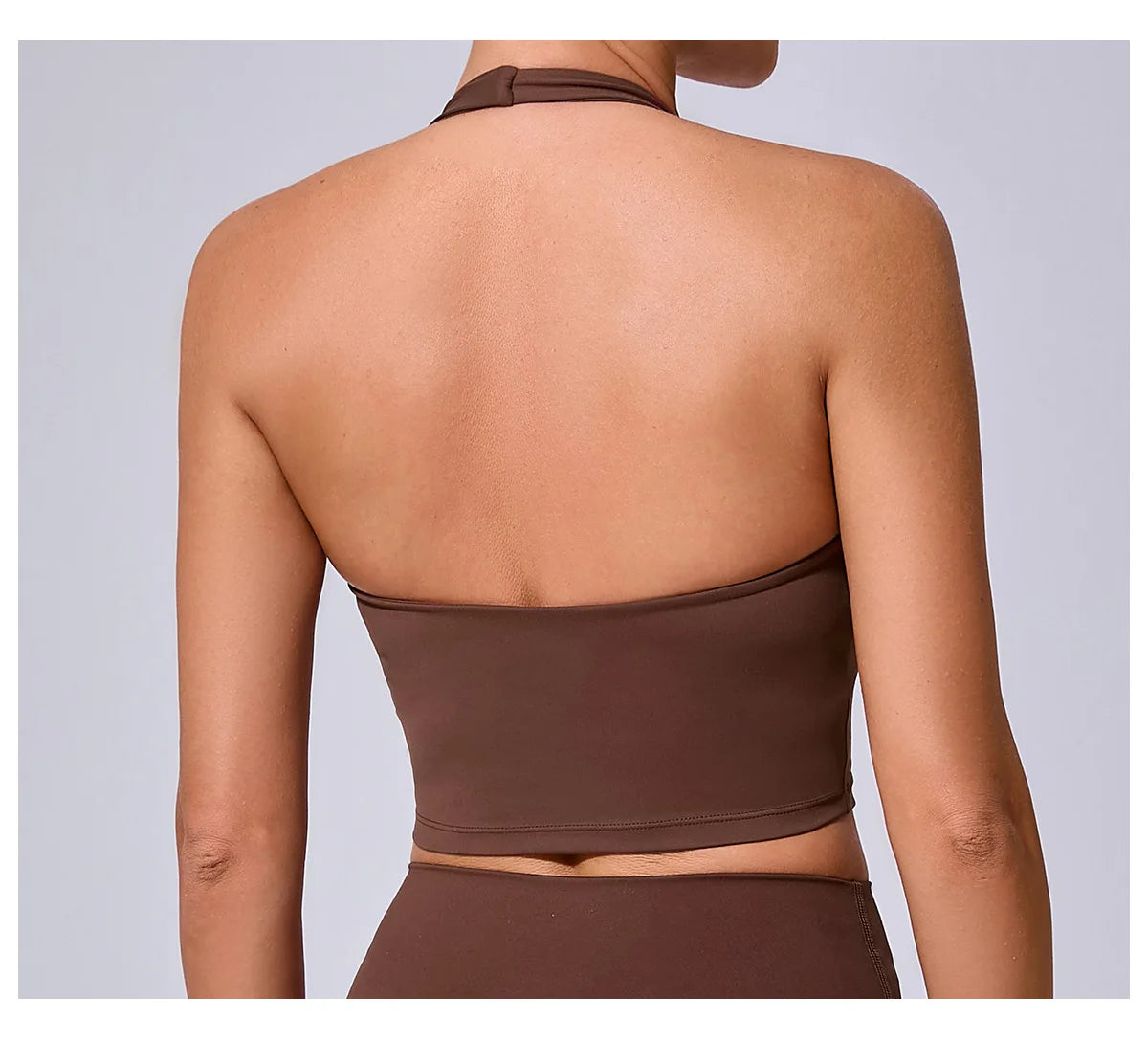 A&A ProSculpt Built In Bra Halter Neck Crop Top