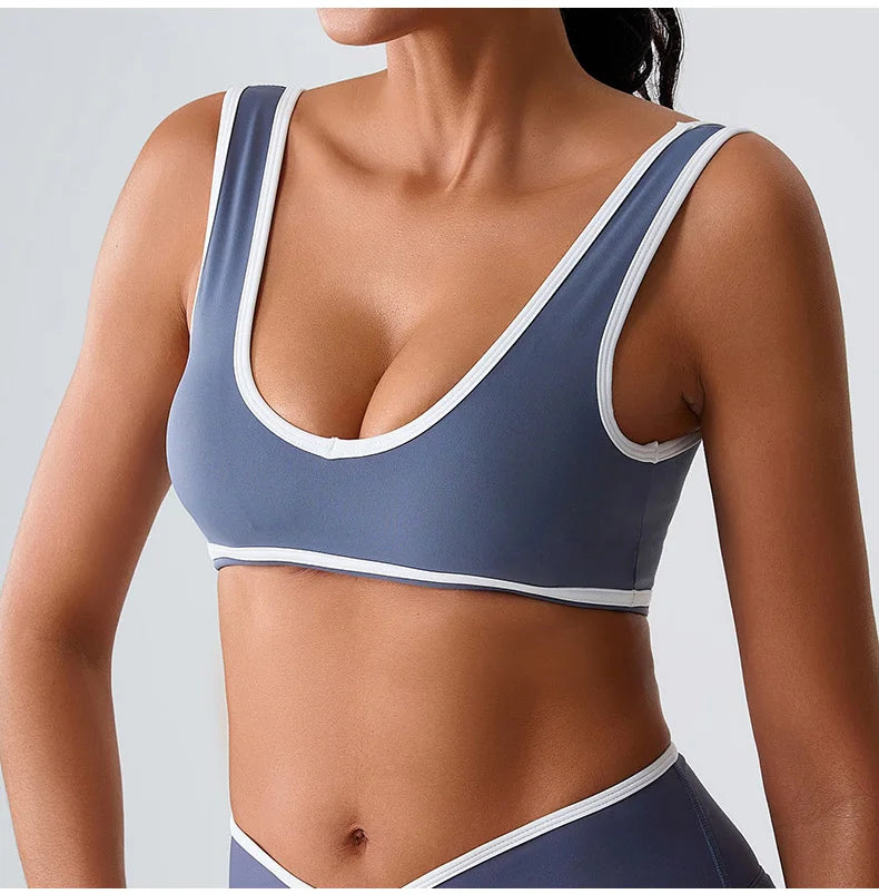 A&A Flexi Color Block Padded Sports Bra