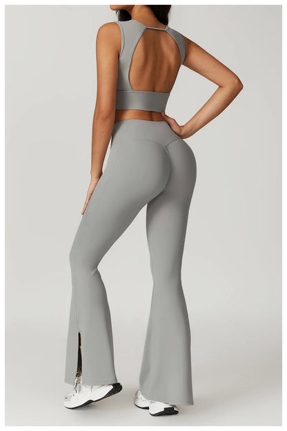 A&A Flexi Crop Top & Flare Leggings Set