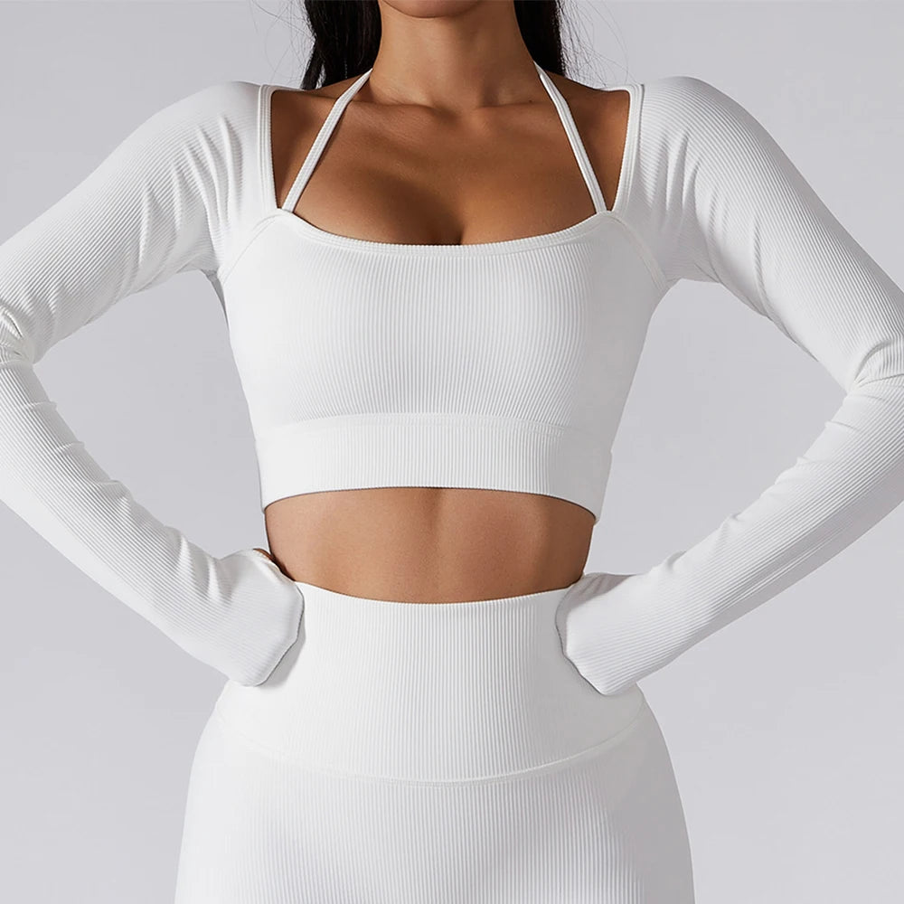 A&A ProSculpt Long Sleeve Sports Crop Top