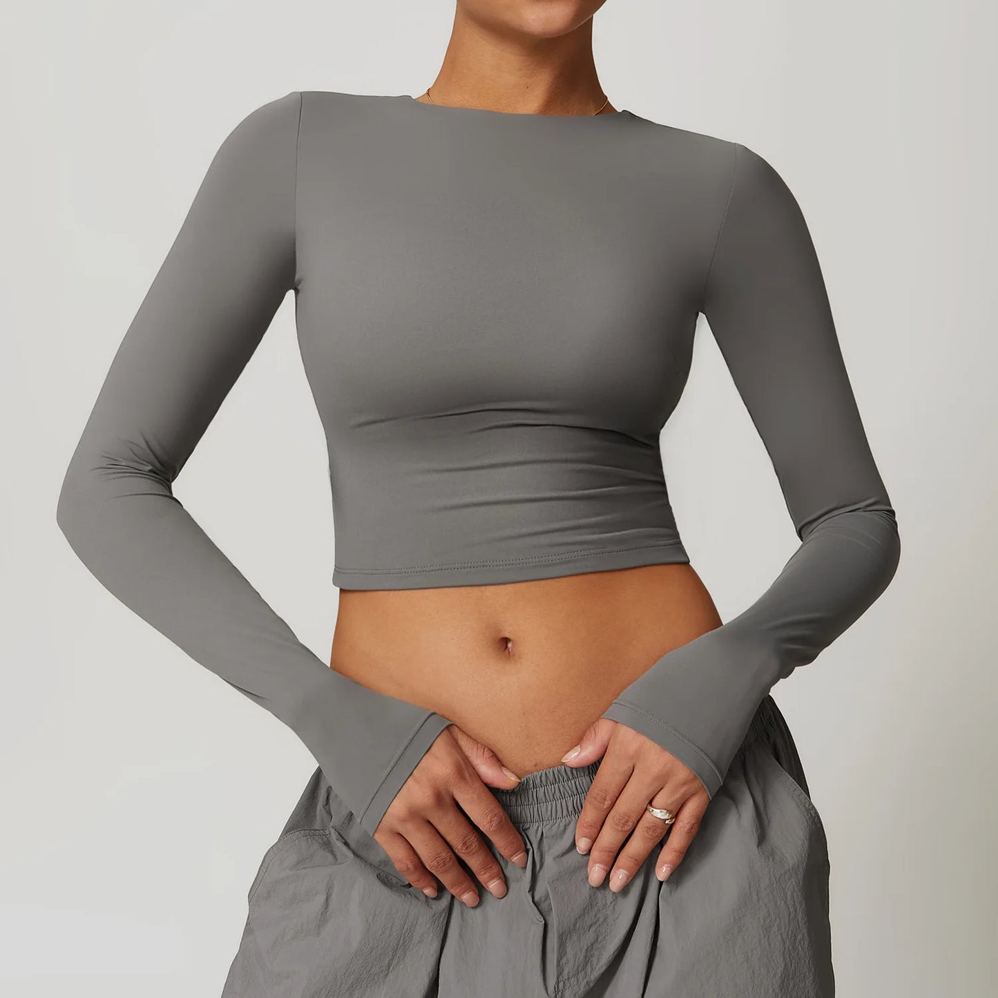 A&A ProBasics Long Sleeve Crop Top