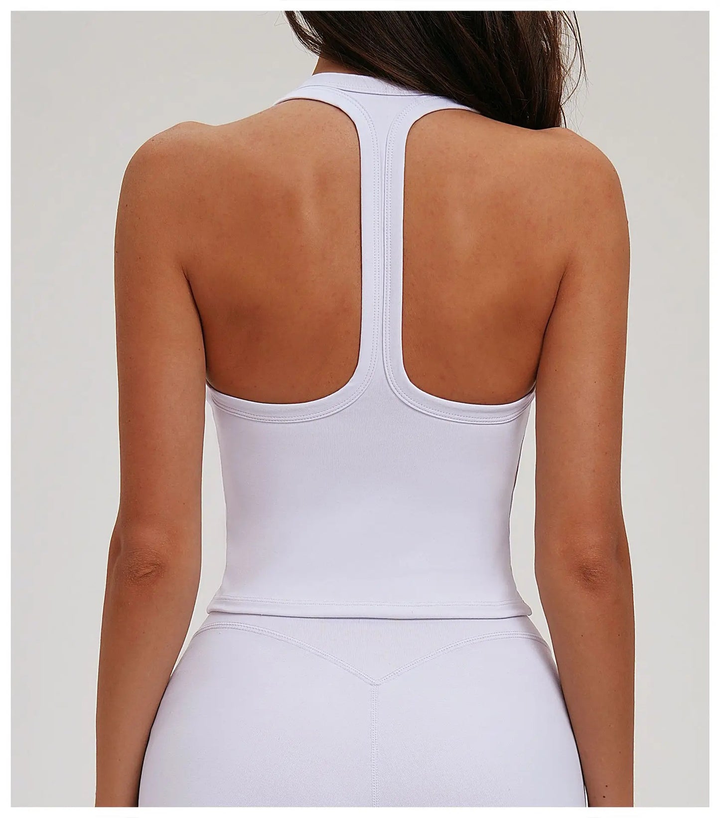 A&A ProBasics Cropped V Neck Racerback Tank Top