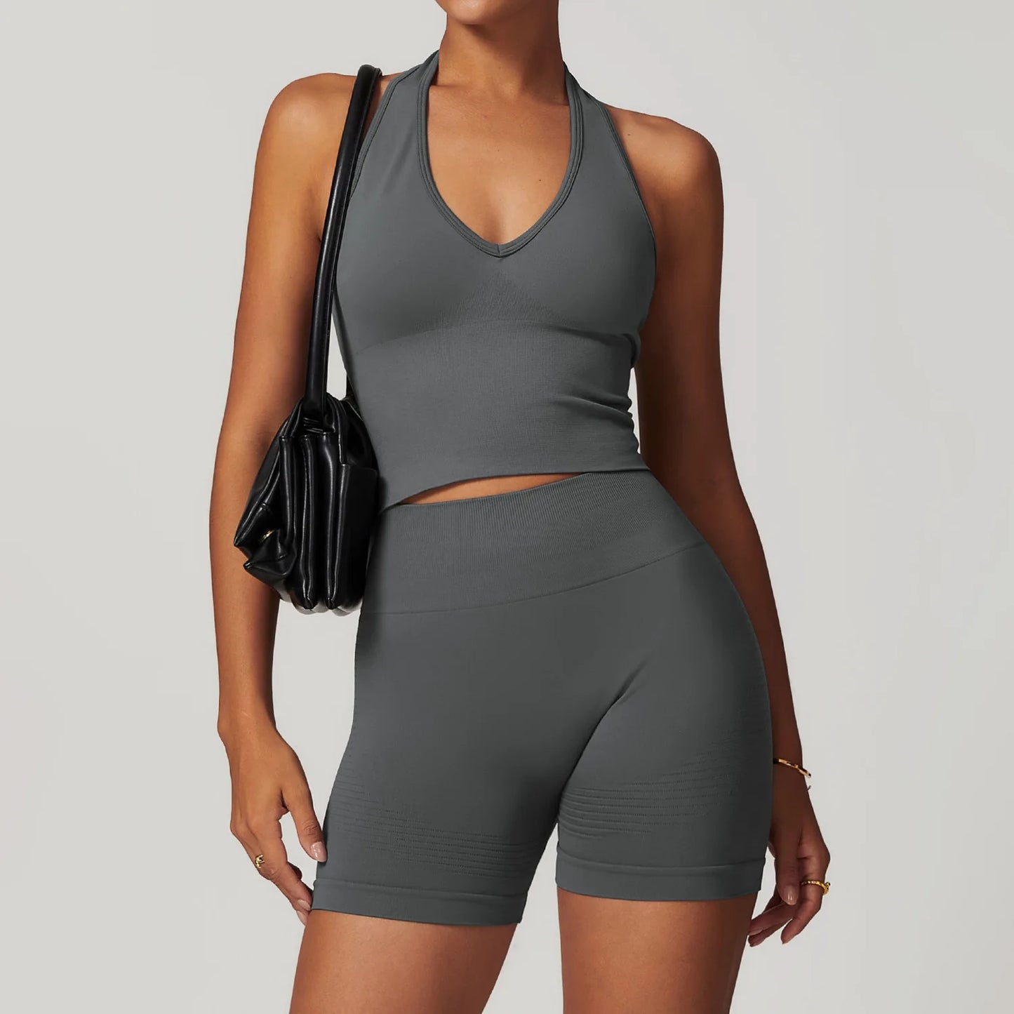 A&A ProSculpt Halter Top & Srunch Shorts Set