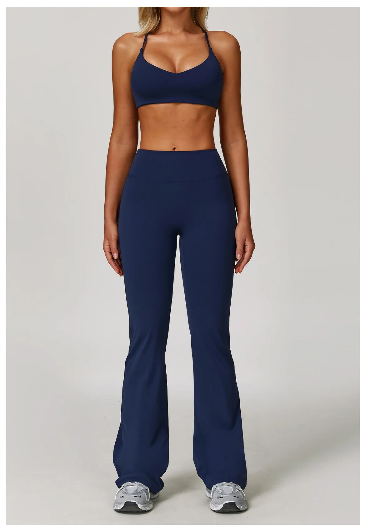 A&A Flexi Halter Padded Sports Bra & Flared Leggings Set