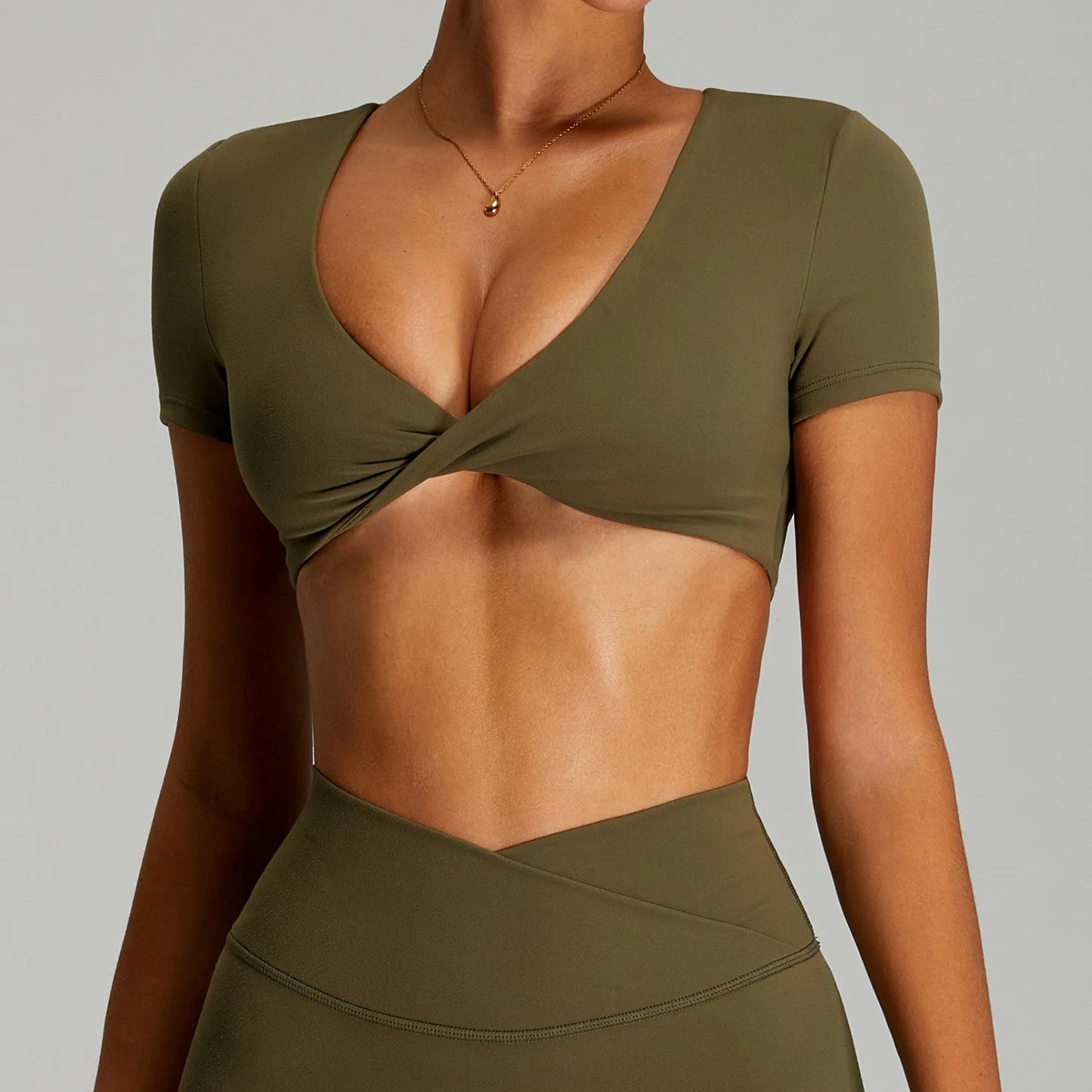 A&A Flexi Twist Front Short Sleeve Top