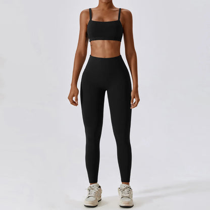 A&A Flexi Scrunch Leggings & Cross Back Sports Bra Set