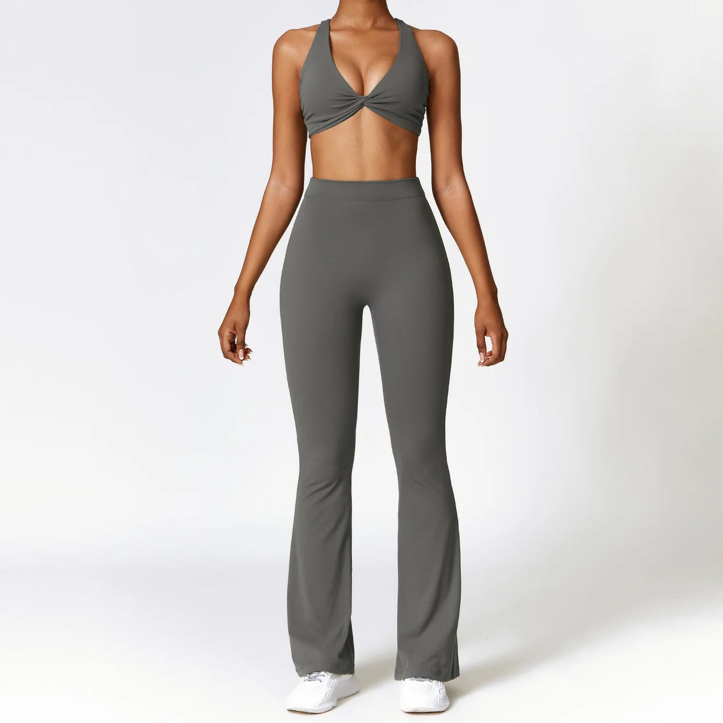 A&A ProSculpt Cross Back Sports Bra & Scrunch Flare Leggings Set