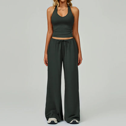 A&A Flexi Halter Top & Drawstring Trousers Set