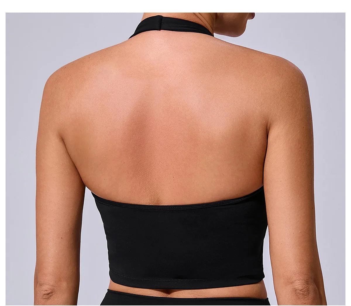 A&A ProSculpt Built In Bra Halter Neck Crop Top