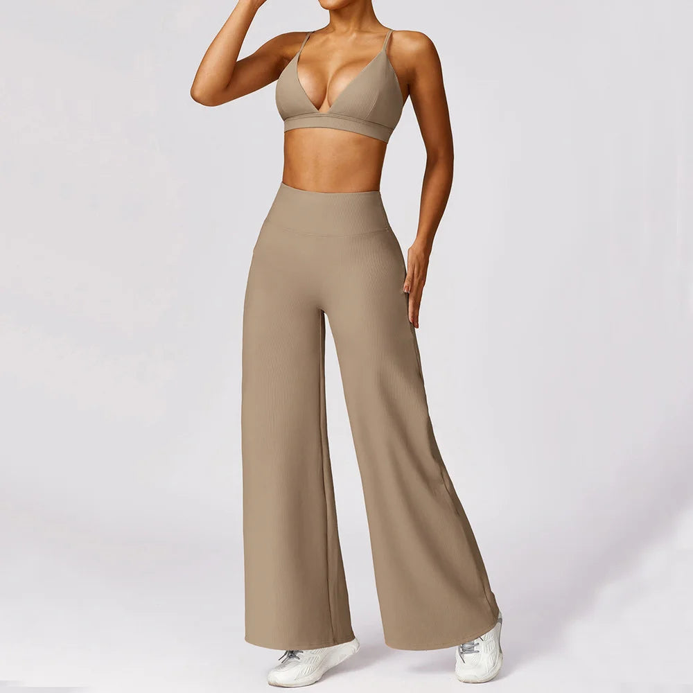 A&A ProLounge Bralette & Wide Leg Trousers Set