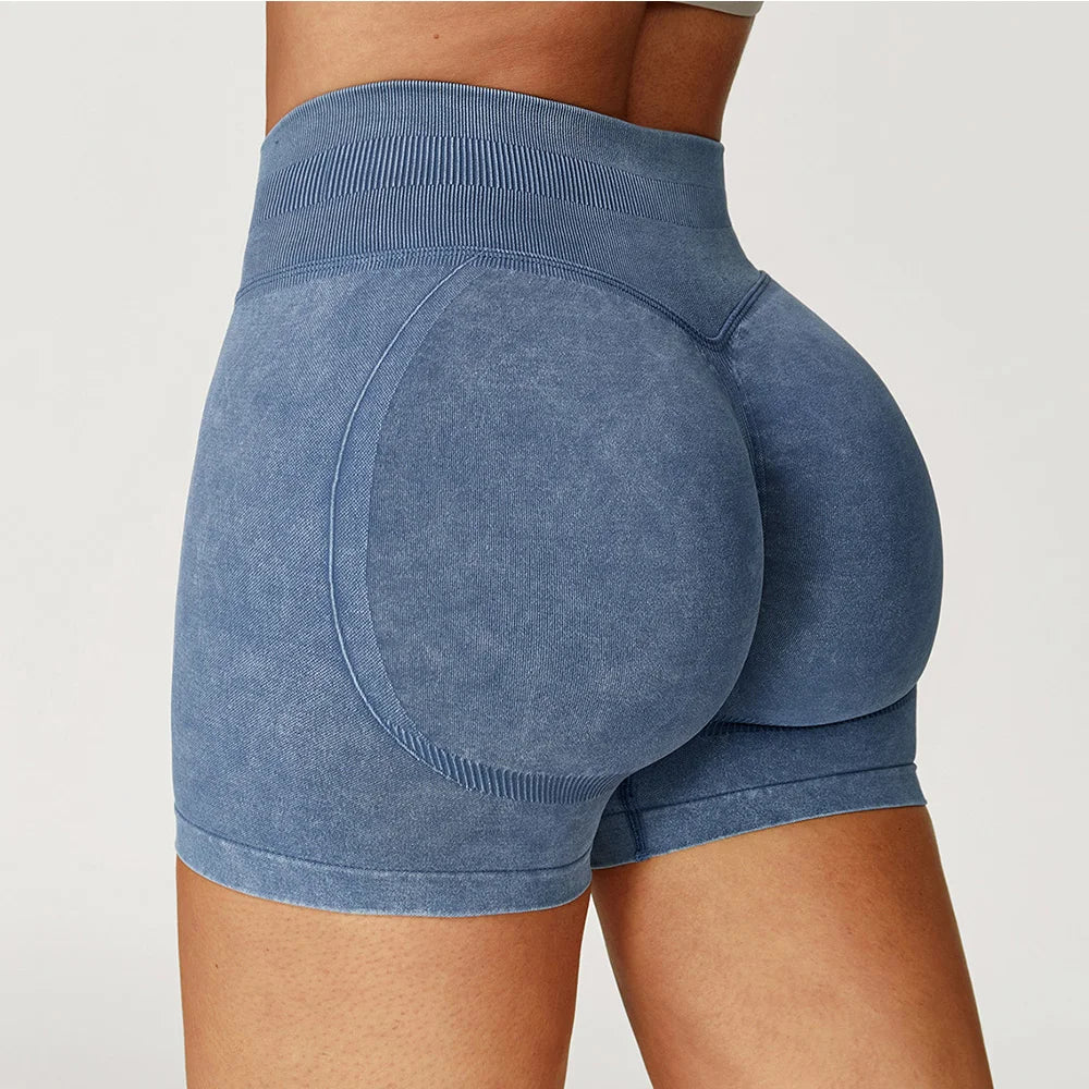 A&A ProSculpt Acid Wash Lift Shorts