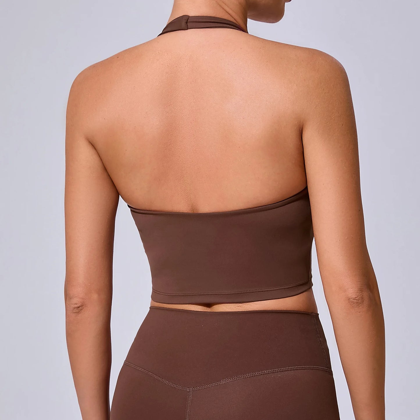 A&A ProSculpt Built In Bra Halter Neck Crop Top
