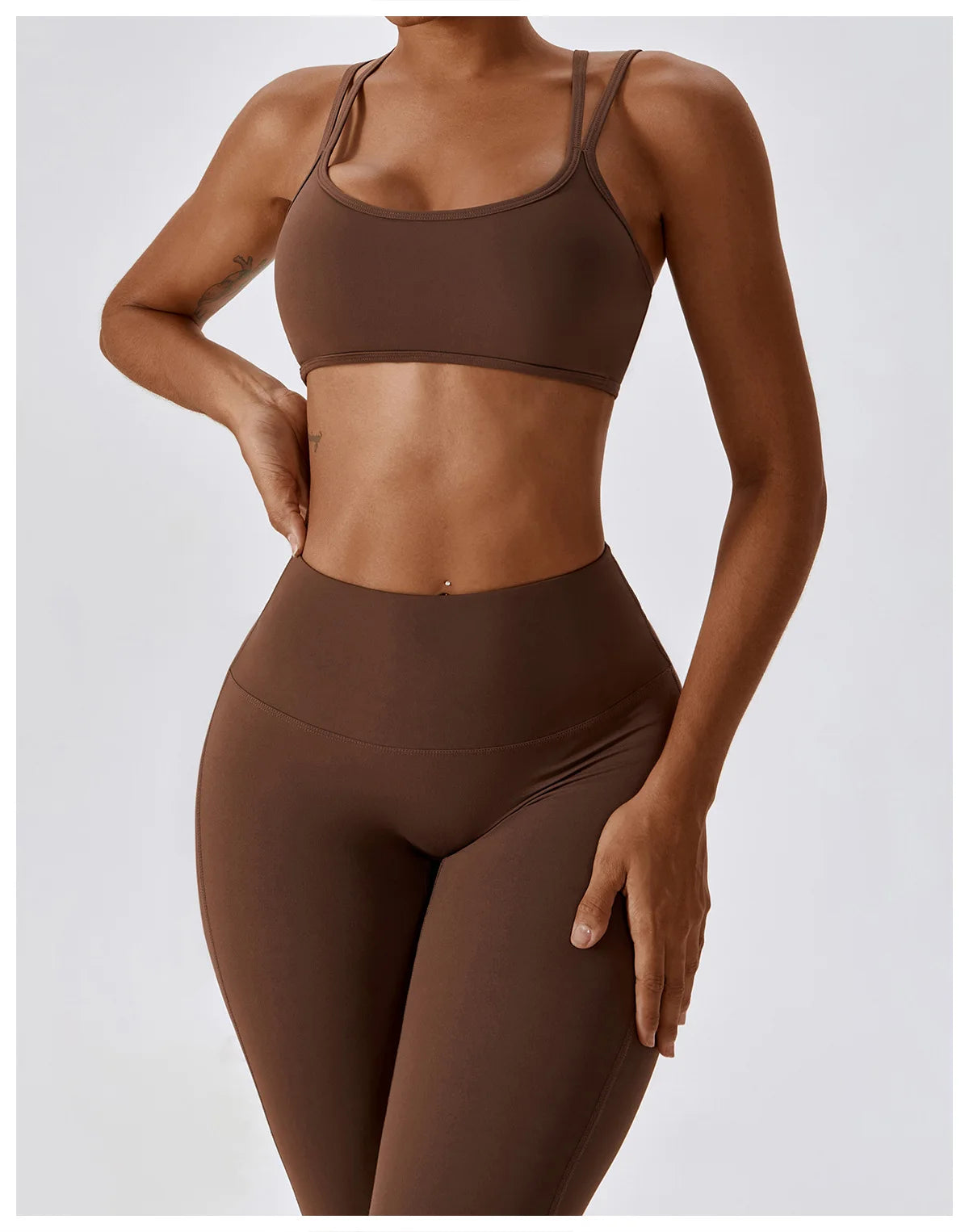 A&A Flexi Scrunch Leggings & Cross Back Sports Bra Set