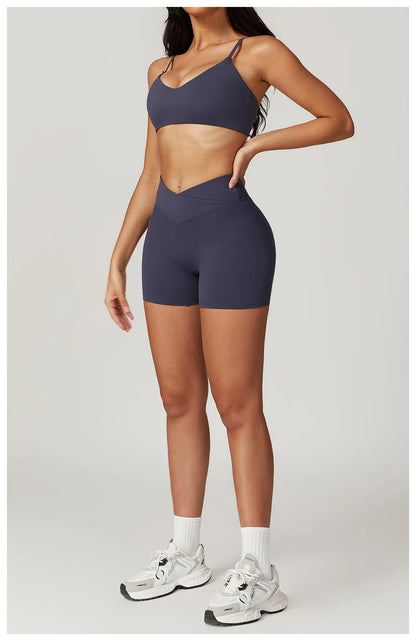 A&A ProSculpt Sports Bra & V Scrunch Shorts Set