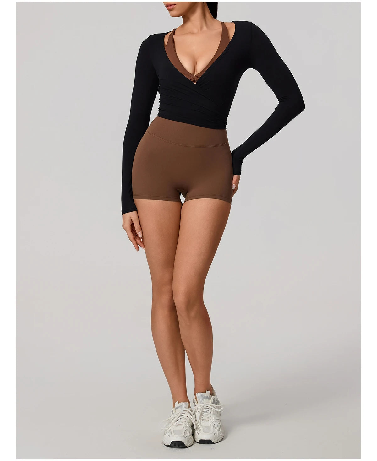 A&A Flexi Long Sleeve Wrap Top