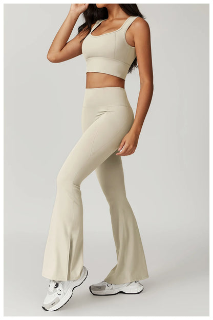 A&A Flexi Crop Top & Flare Leggings Set