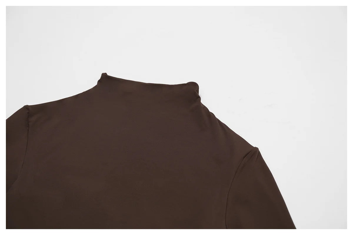 A&A ProBasics Mock Neck Long Sleeve Top