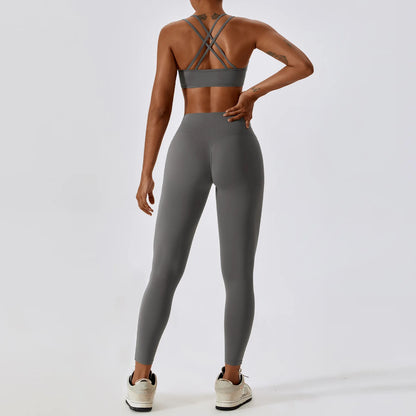 A&A Flexi Scrunch Leggings & Cross Back Sports Bra Set