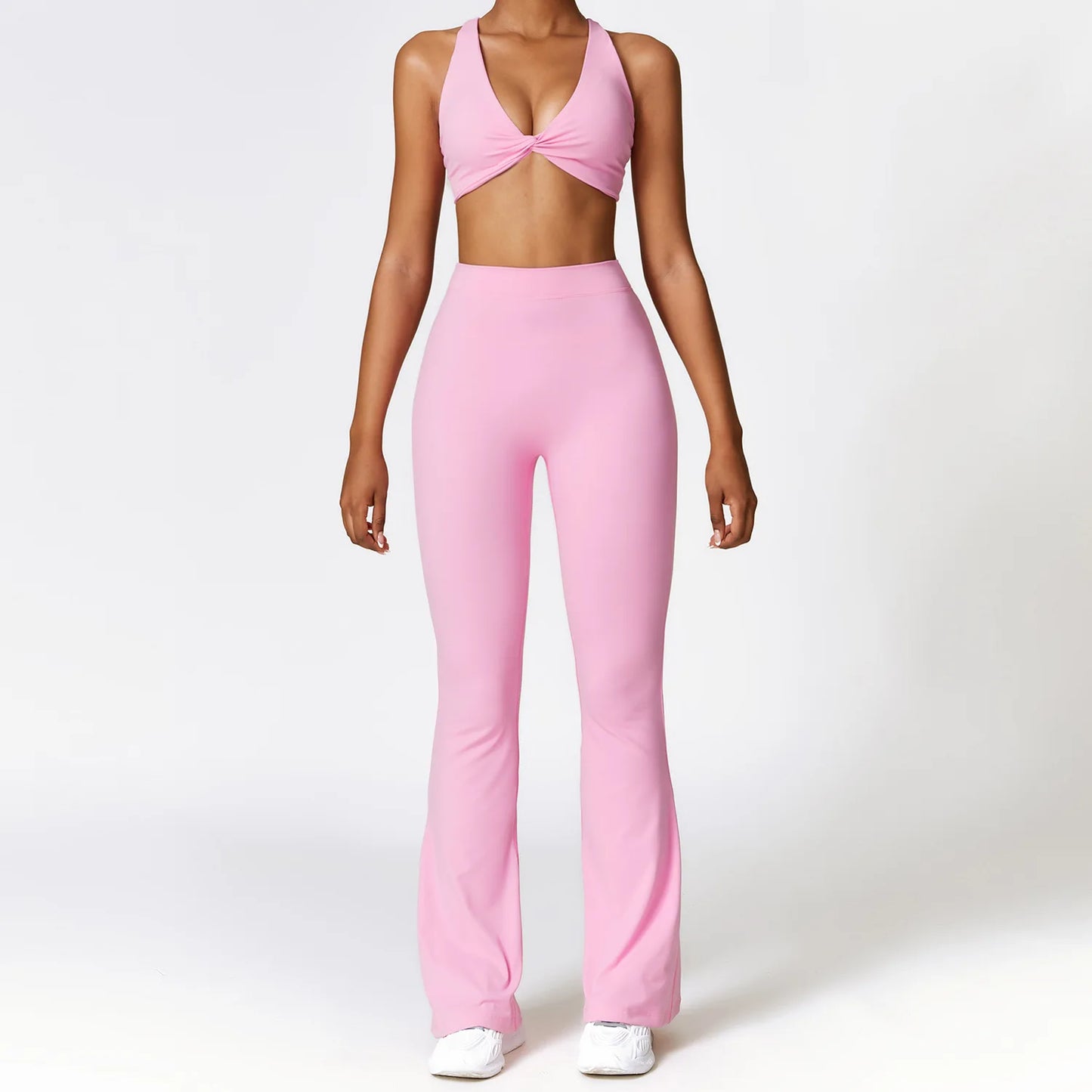 A&A ProSculpt Cross Back Sports Bra & Scrunch Flare Leggings Set