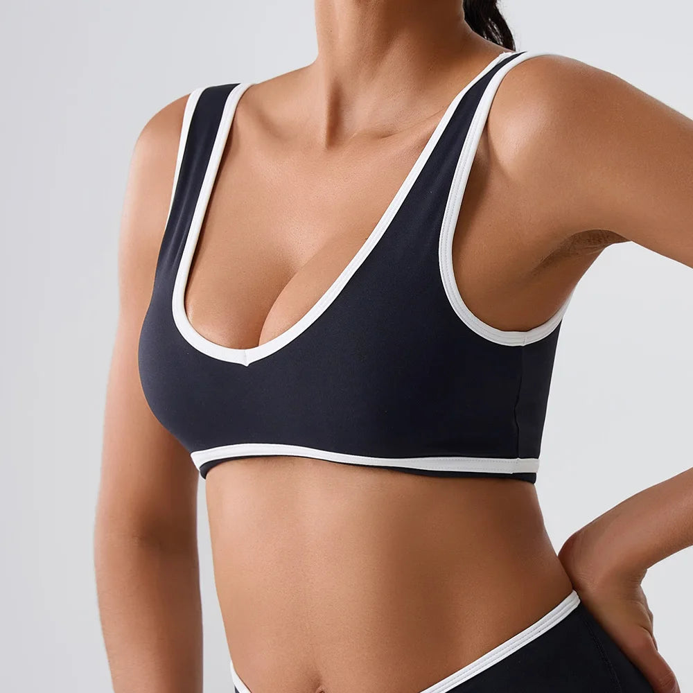 A&A Flexi Color Block Padded Sports Bra