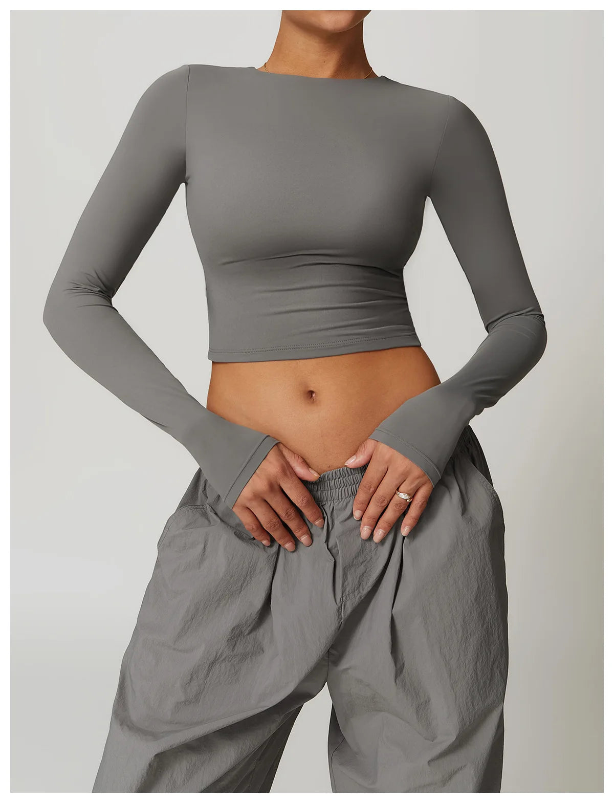 A&A ProBasics Long Sleeve Crop Top