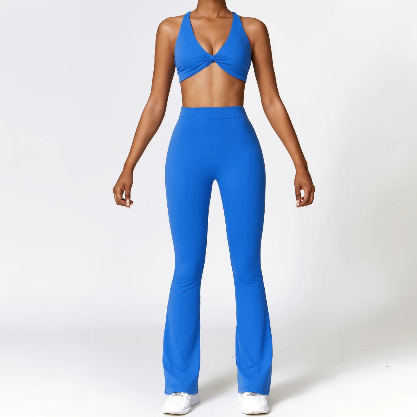 A&A ProSculpt Cross Back Sports Bra & Scrunch Flare Leggings Set