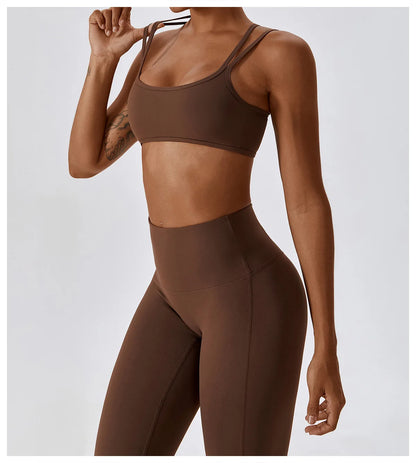 A&A Flexi Scrunch Leggings & Cross Back Sports Bra Set