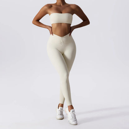 A&amp;A ProSculpt - Ensemble soutien-gorge bandeau et leggings froncés