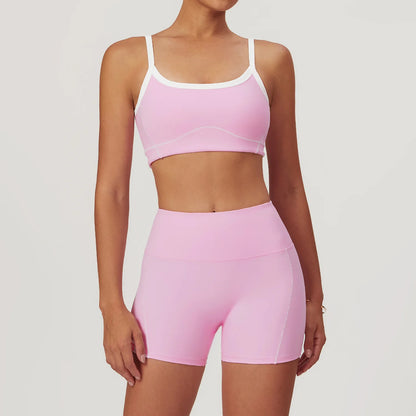 A&A ProSculpt Colorblock Shorts & Sports Bra Set