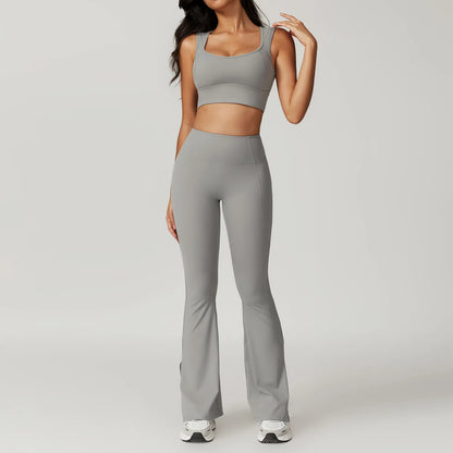 A&A Flexi Crop Top & Flare Leggings Set