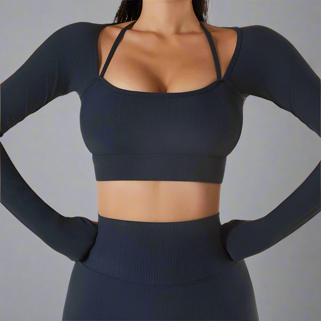 A&A ProSculpt Long Sleeve Sports Crop Top