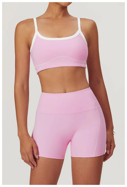 A&A ProSculpt Colorblock Shorts & Sports Bra Set