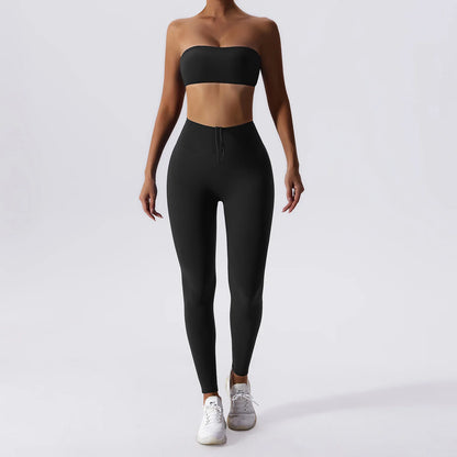 A&amp;A ProSculpt - Ensemble soutien-gorge bandeau et leggings froncés