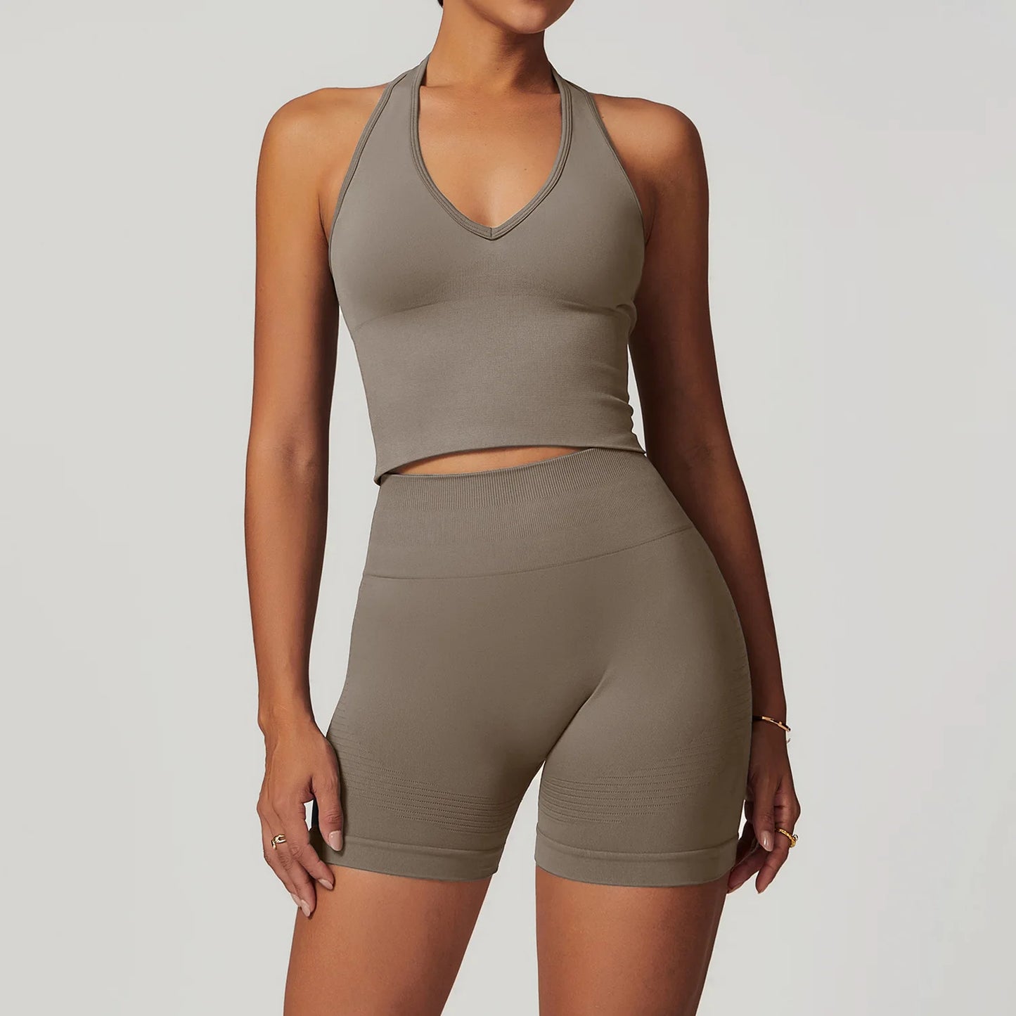 A&A ProSculpt Halter Top & Srunch Shorts Set