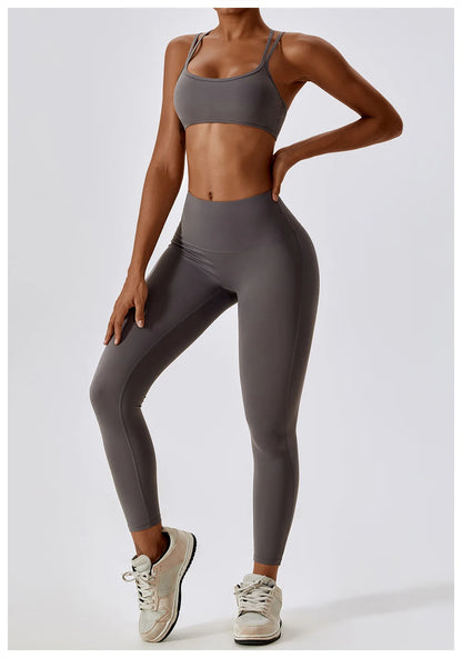 A&A Flexi Scrunch Leggings & Cross Back Sports Bra Set