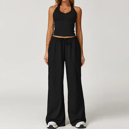 A&A Flexi Halter Top & Drawstring Trousers Set
