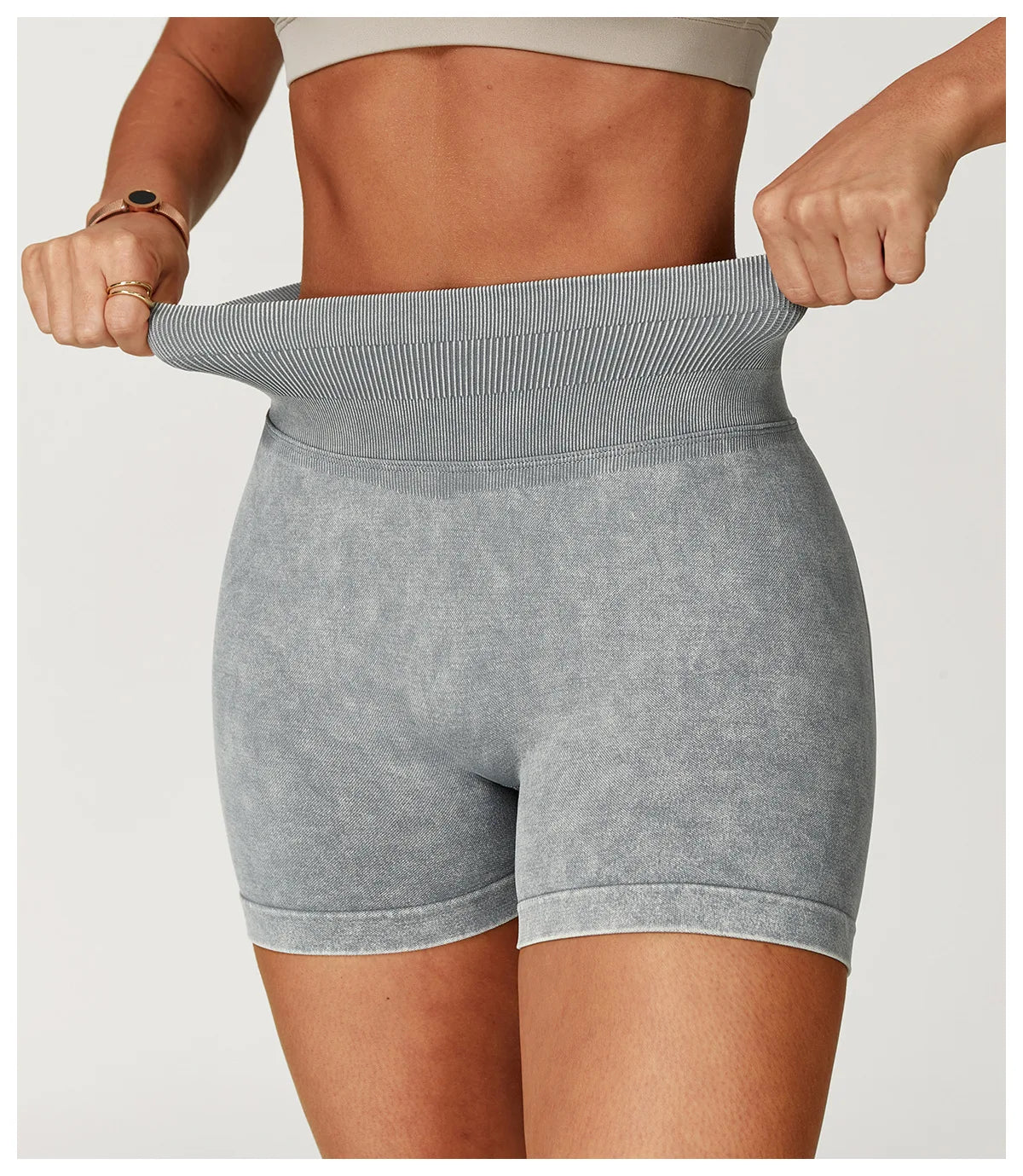 A&A ProSculpt Acid Wash Lift Shorts