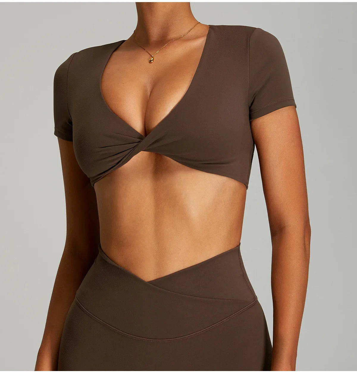 A&A Flexi Twist Front Short Sleeve Top