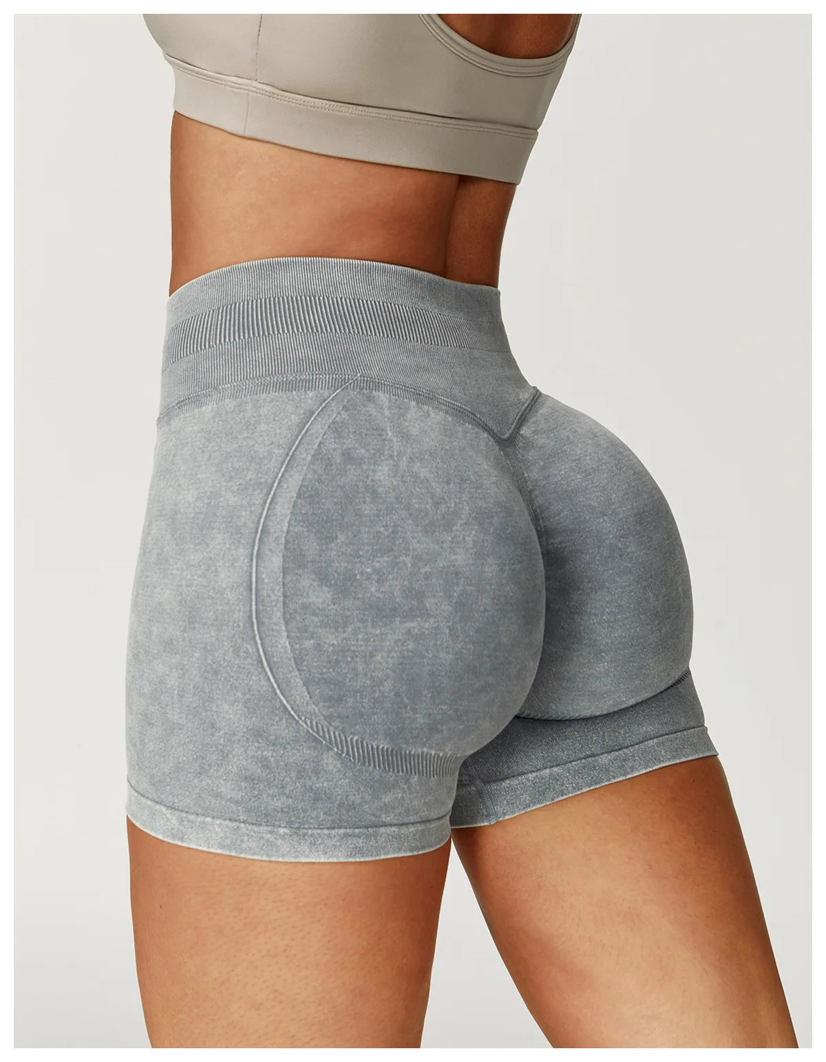 A&A ProSculpt Acid Wash Lift Shorts