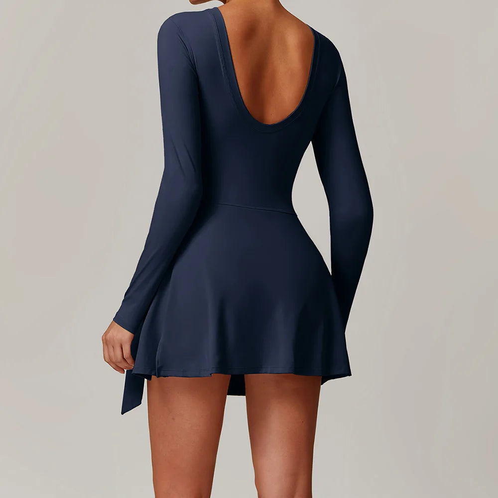 A&A Flexi Long Sleeve Wrap Tennis Skort Dress