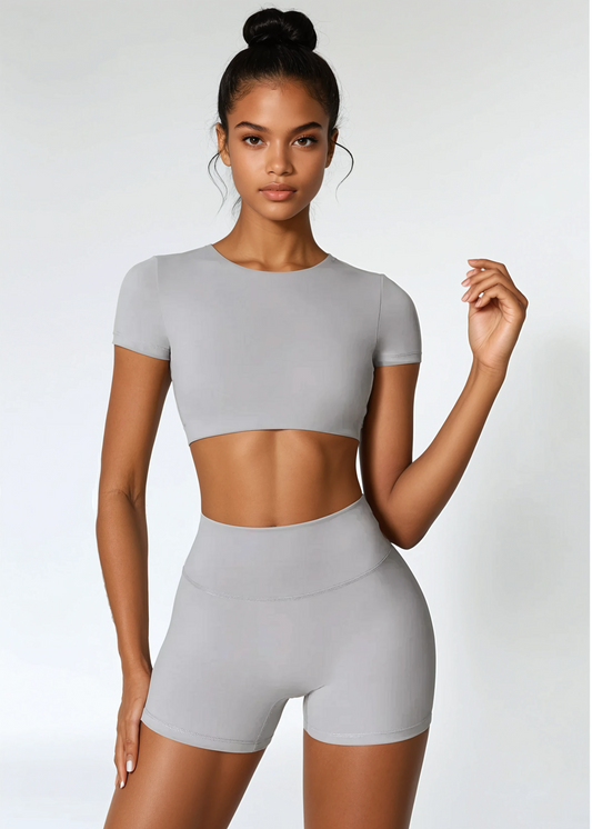 A&A Flexi Crop Top & Shorts Set