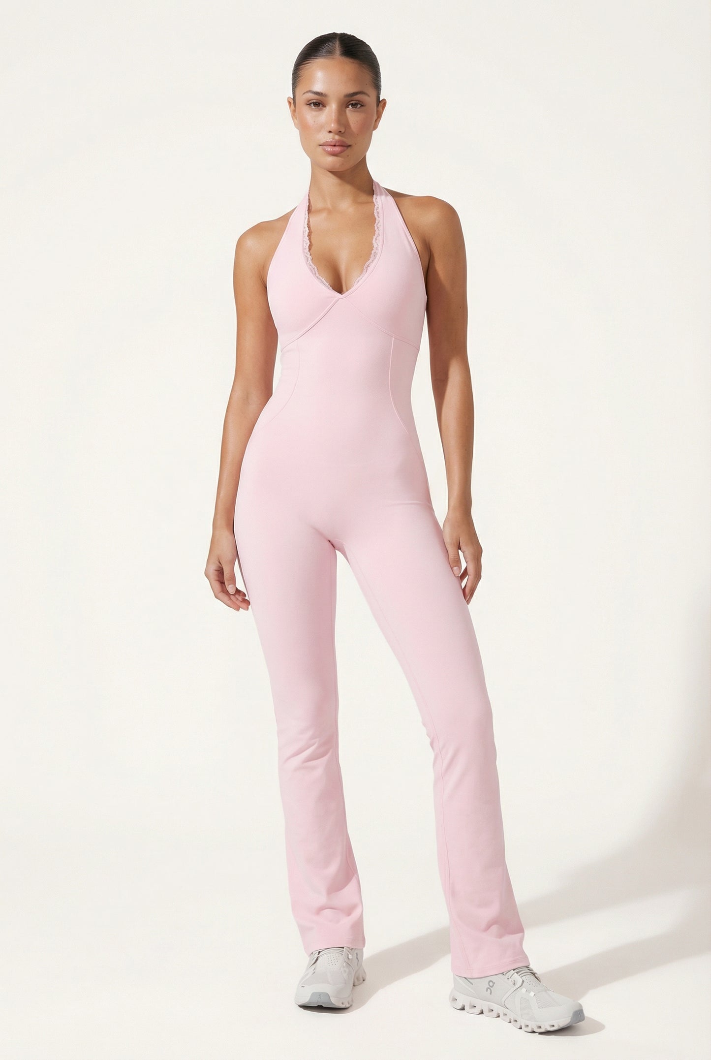 A&A Flexi Padded Halter Lace Detail Bodysuit