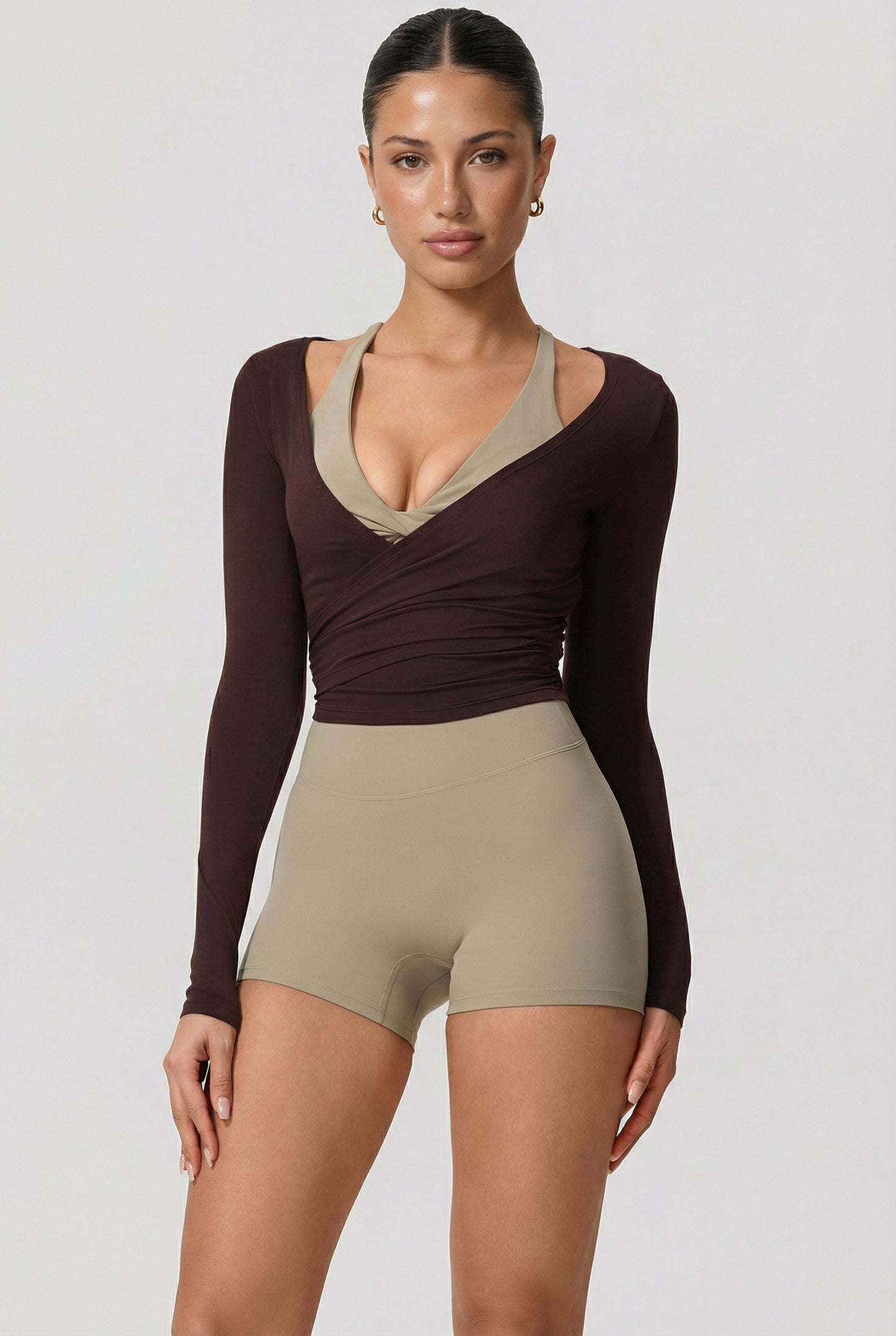 A&A Flexi Long Sleeve Wrap Top