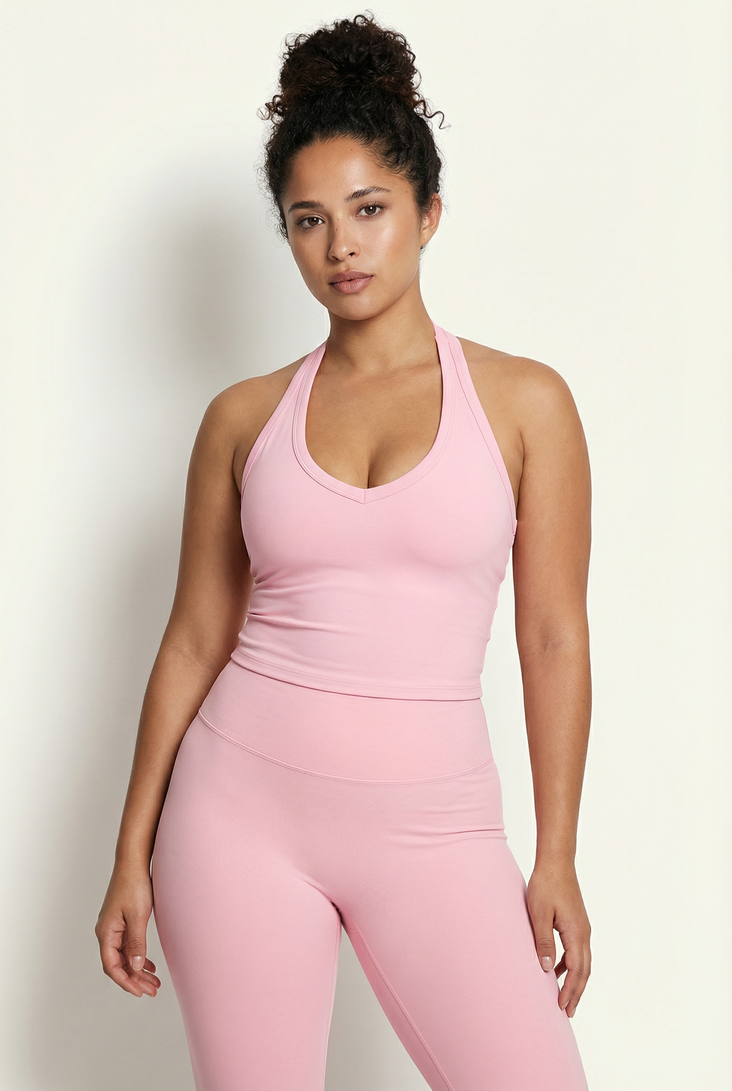 A&A ProBasics Cropped V Neck Racerback Tank Top