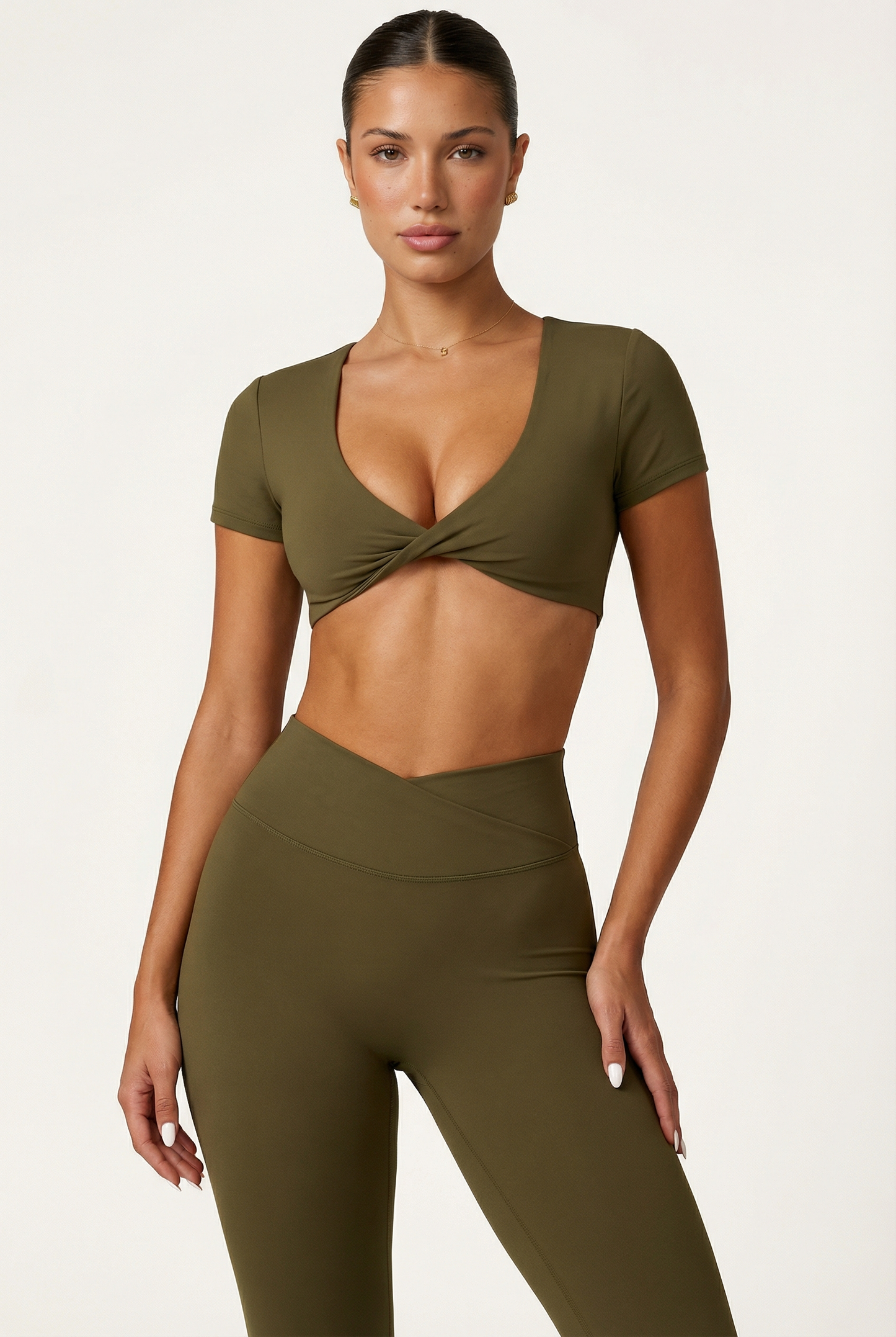 A&A Flexi Twist Front Short Sleeve Top