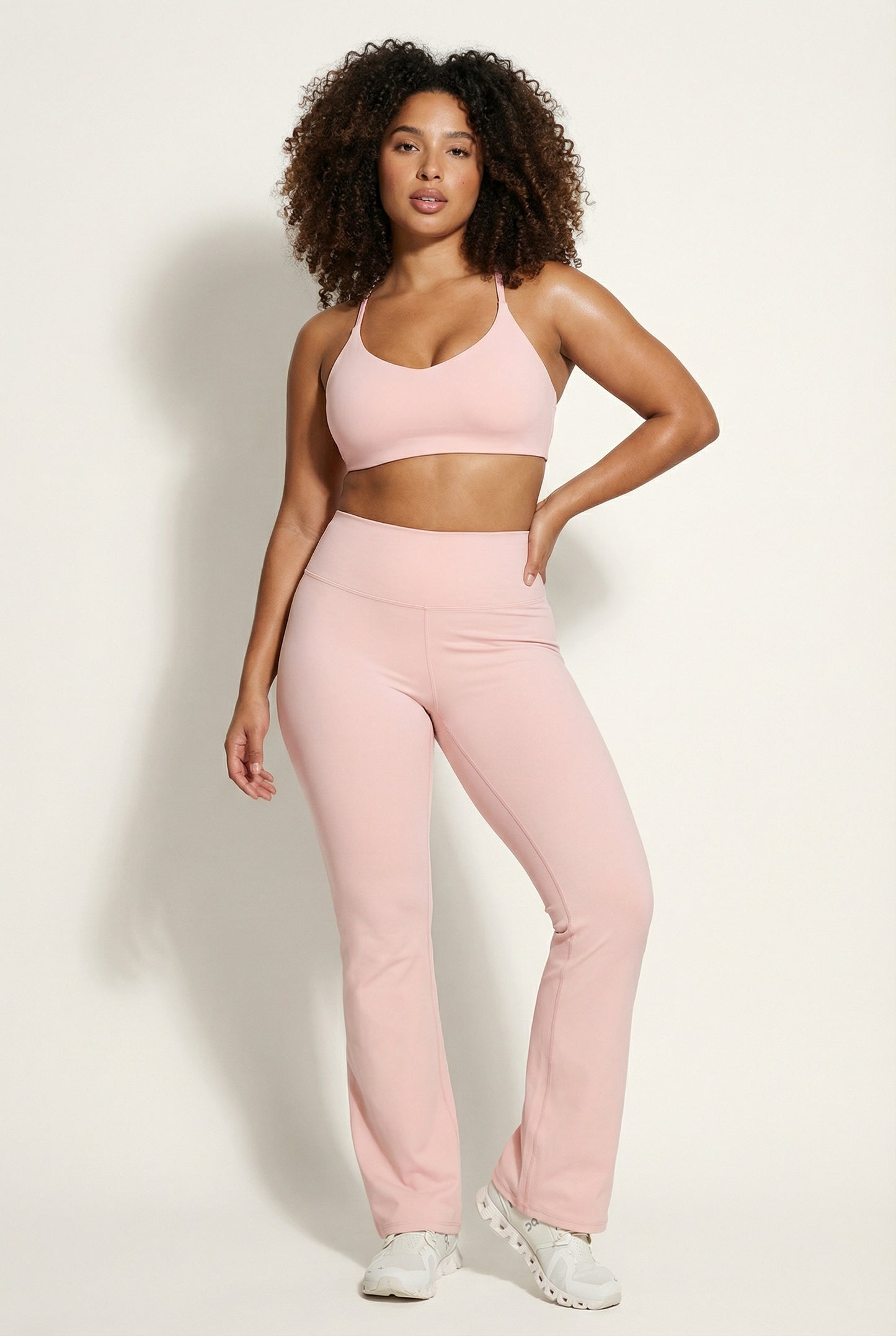 A&A Flexi Halter Padded Sports Bra & Flared Leggings Set